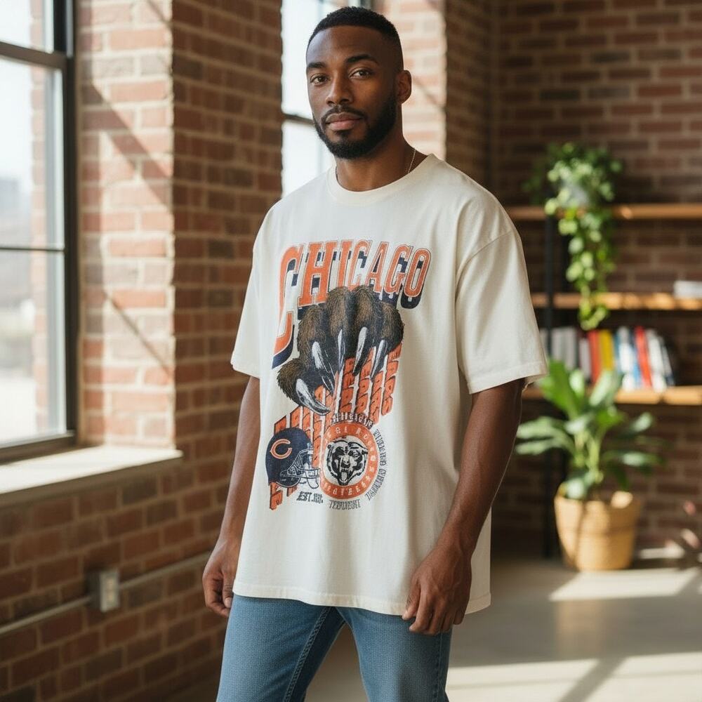 NEW Old Navy NFL Chicago Bears Football Claw Graphic Tee T-Shirt Mens XXXXL TALL